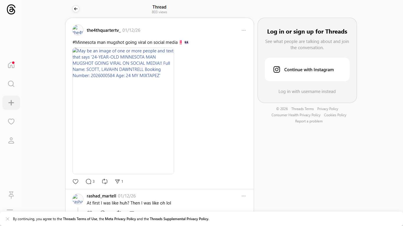 #Minnesota man mugshot going viral on social media‼️👀